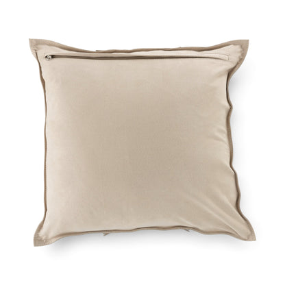 Luxe Sierkussen Bohemian Leer Beige 45 x 45 Achterkant
