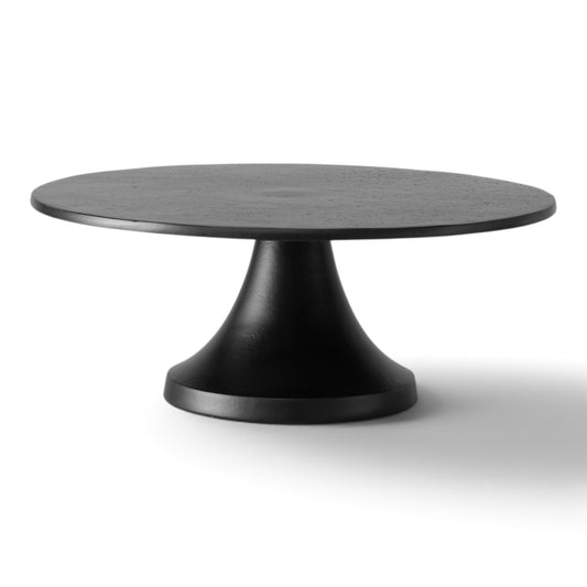 Luxe Taartplateau Zwart Op Voet Ø 25 cm