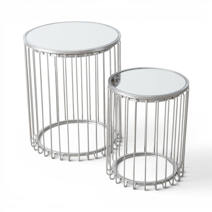 Luxe Zilveren Bijzettafel - Set 2