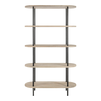 Open Wandkast Hout Modern Vooraanzicht
