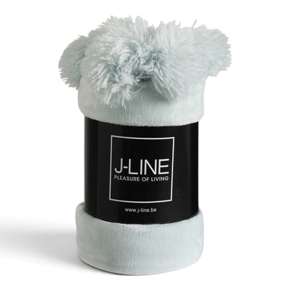 Pluche Plaid Blauw Verpakking