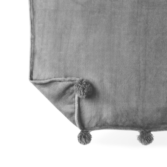 Pluche Plaid Grijs 170 x 130 cm Detail