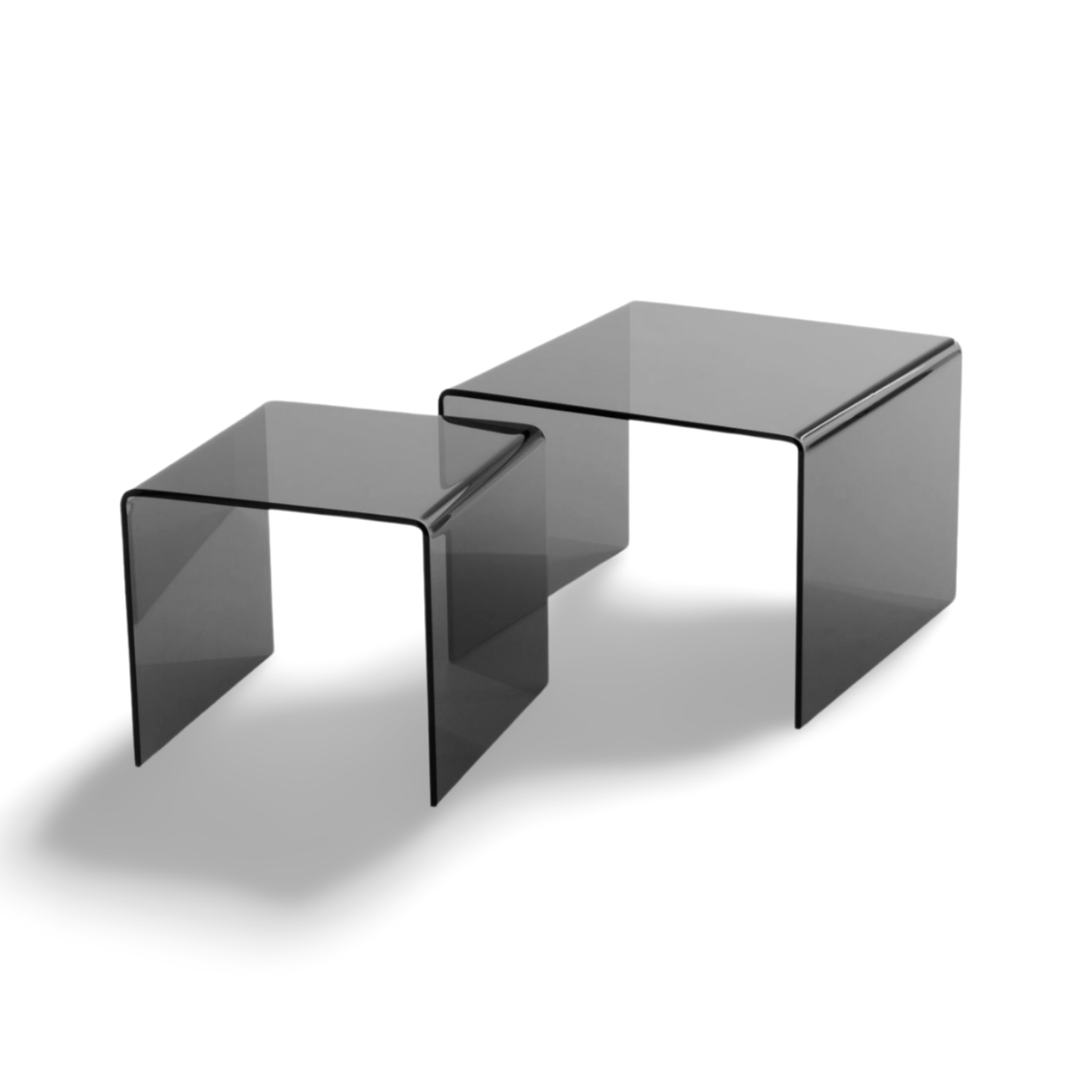 Salontafel Design Glas Vierkant Zwart 2