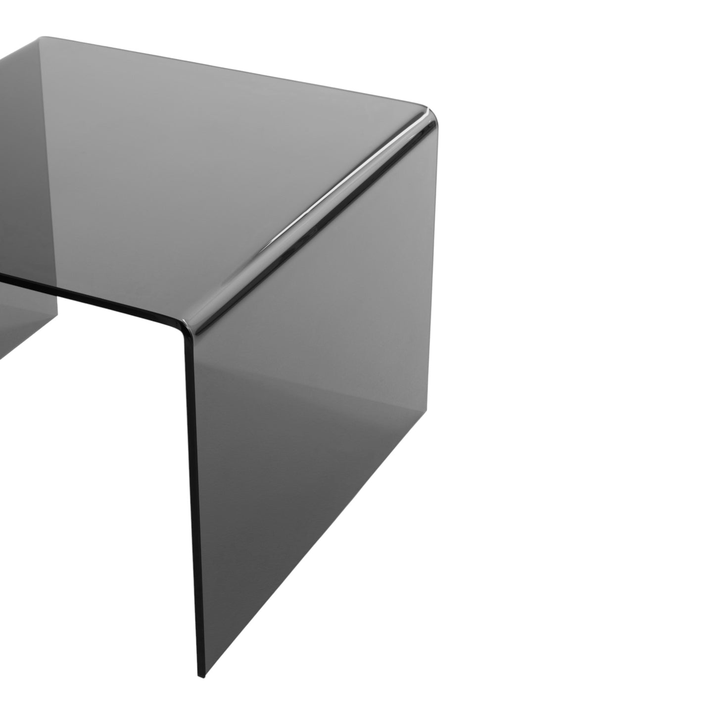 Salontafel Design Glas Vierkant Zwart Bovenaanzicht