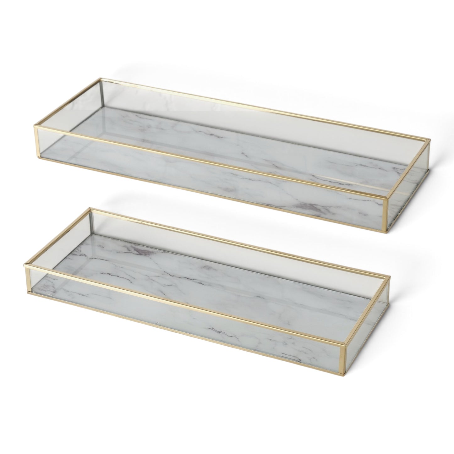 Sieradenbakje Goud Marmer - Set 2