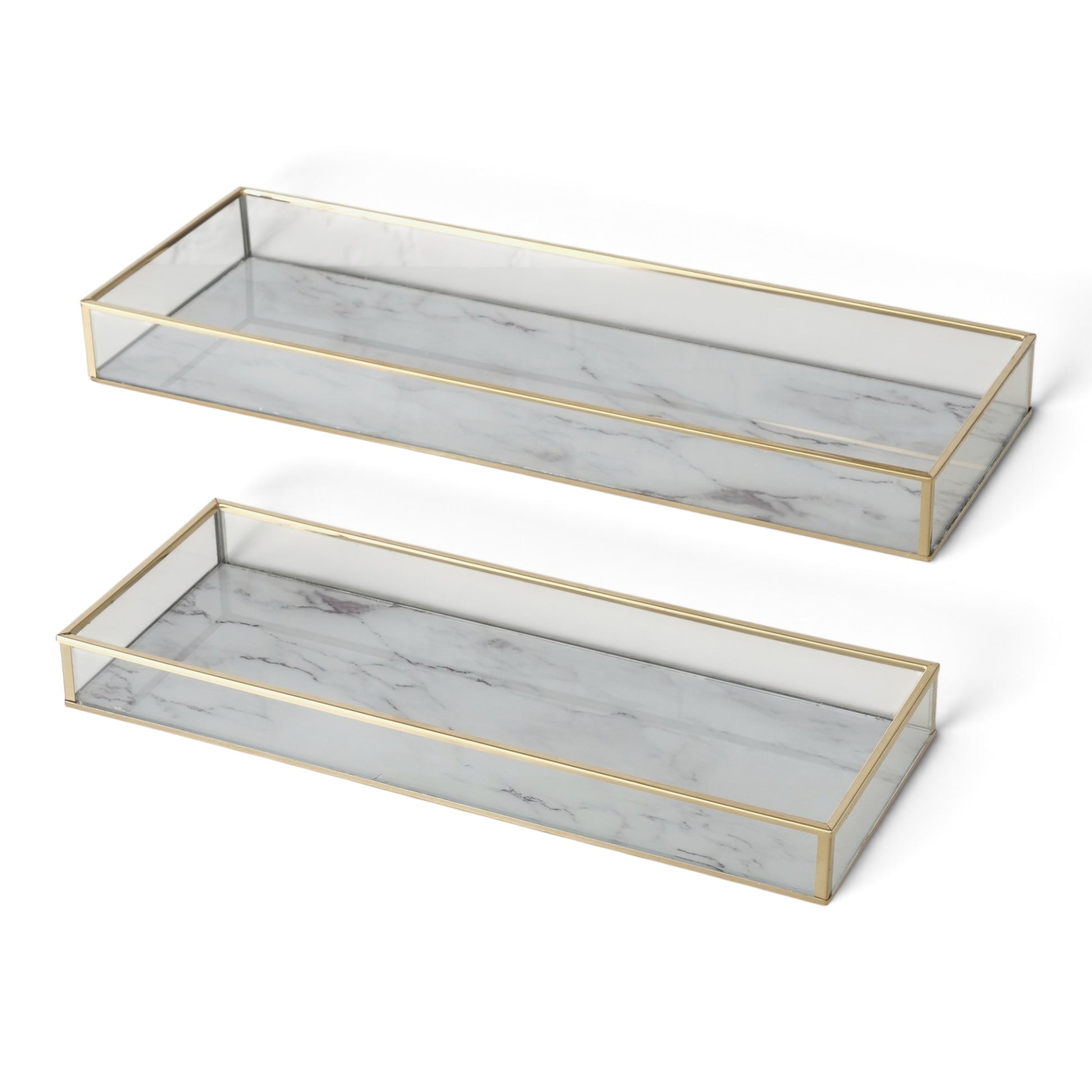 Sieradenbakje Goud Marmer - Set 2