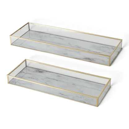Sieradenbakje Goud Marmer - Set 2