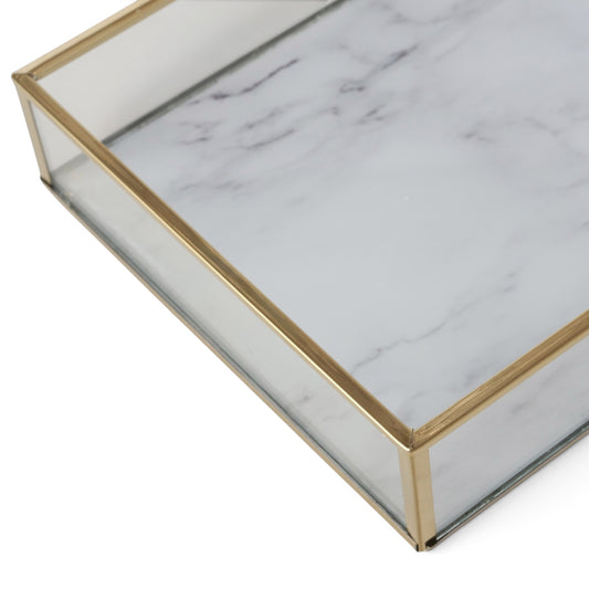 Sieradenbakje Goud Marmer Detail