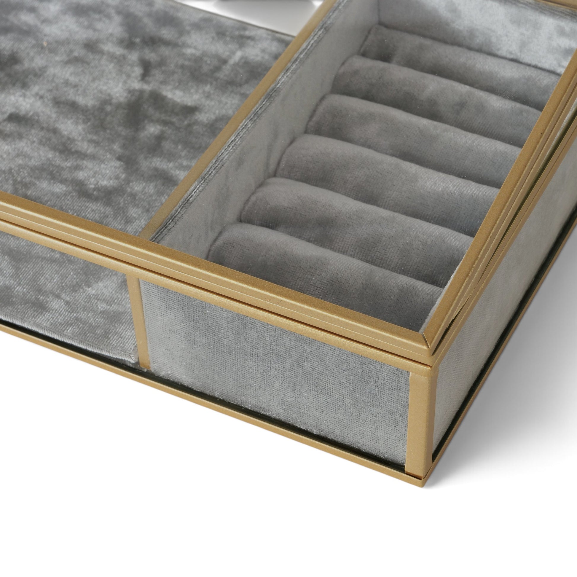 Sieradendoos Glas Goud Detail