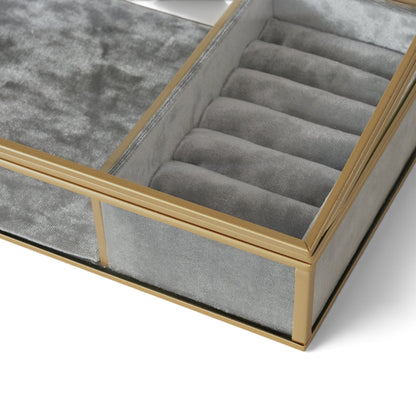 Sieradendoos Glas Goud Detail