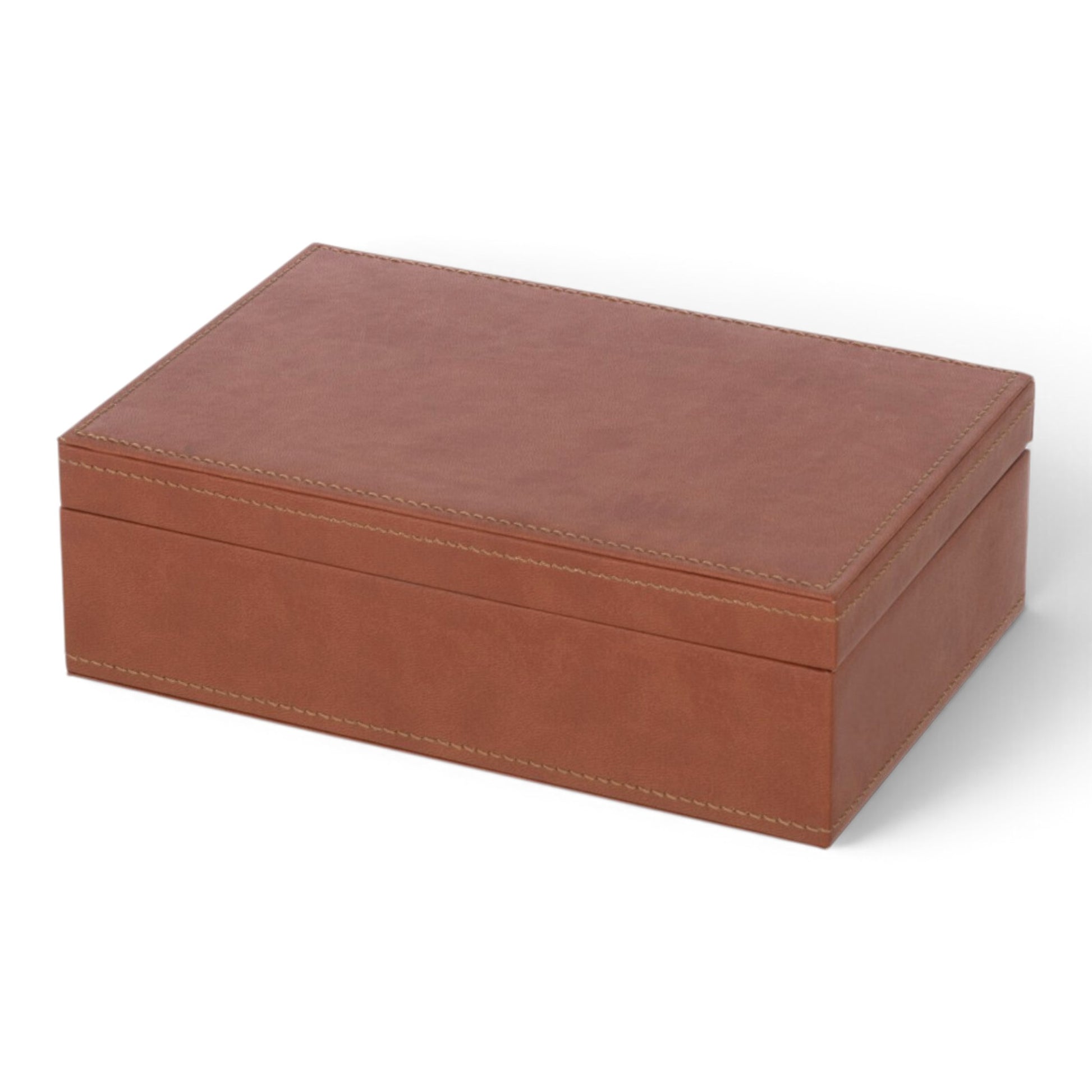 Sieradendoos Leer Met Spiegel Bruin