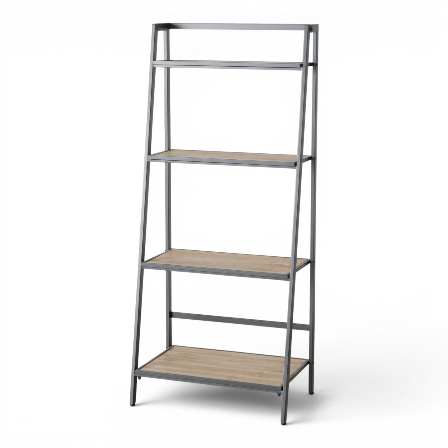 Smalle Open Kast Hout Industrieel 147 cm