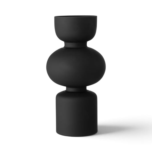 Vaas Modern Design Zwart Glas 29 cm