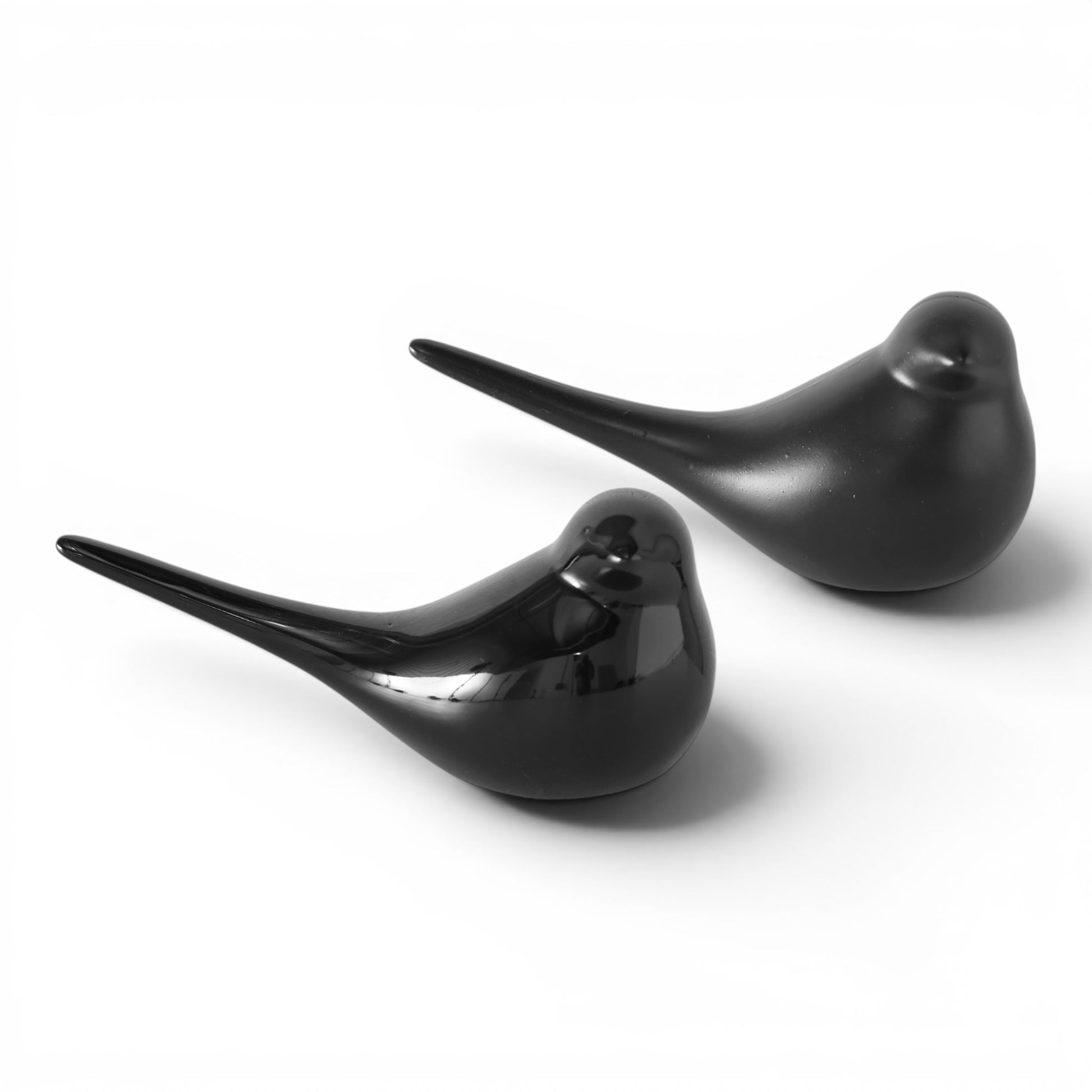 Vogel Beeldjes Zwart - Set 2