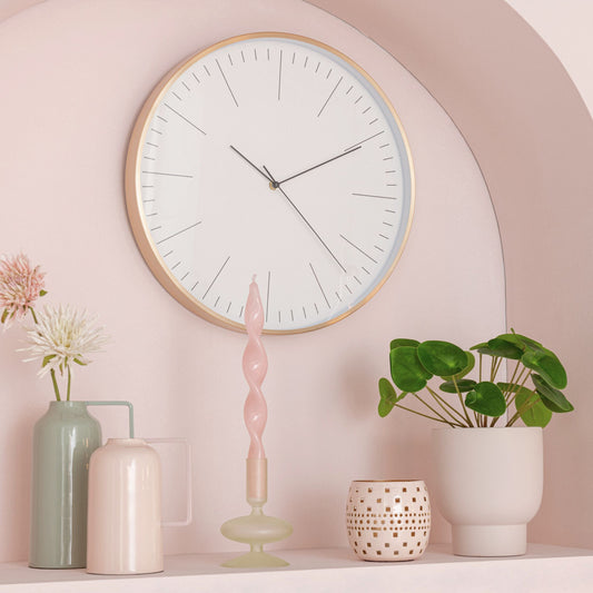 Wandklok Goud Modern Messing Ø 40 cm Sfeerfoto