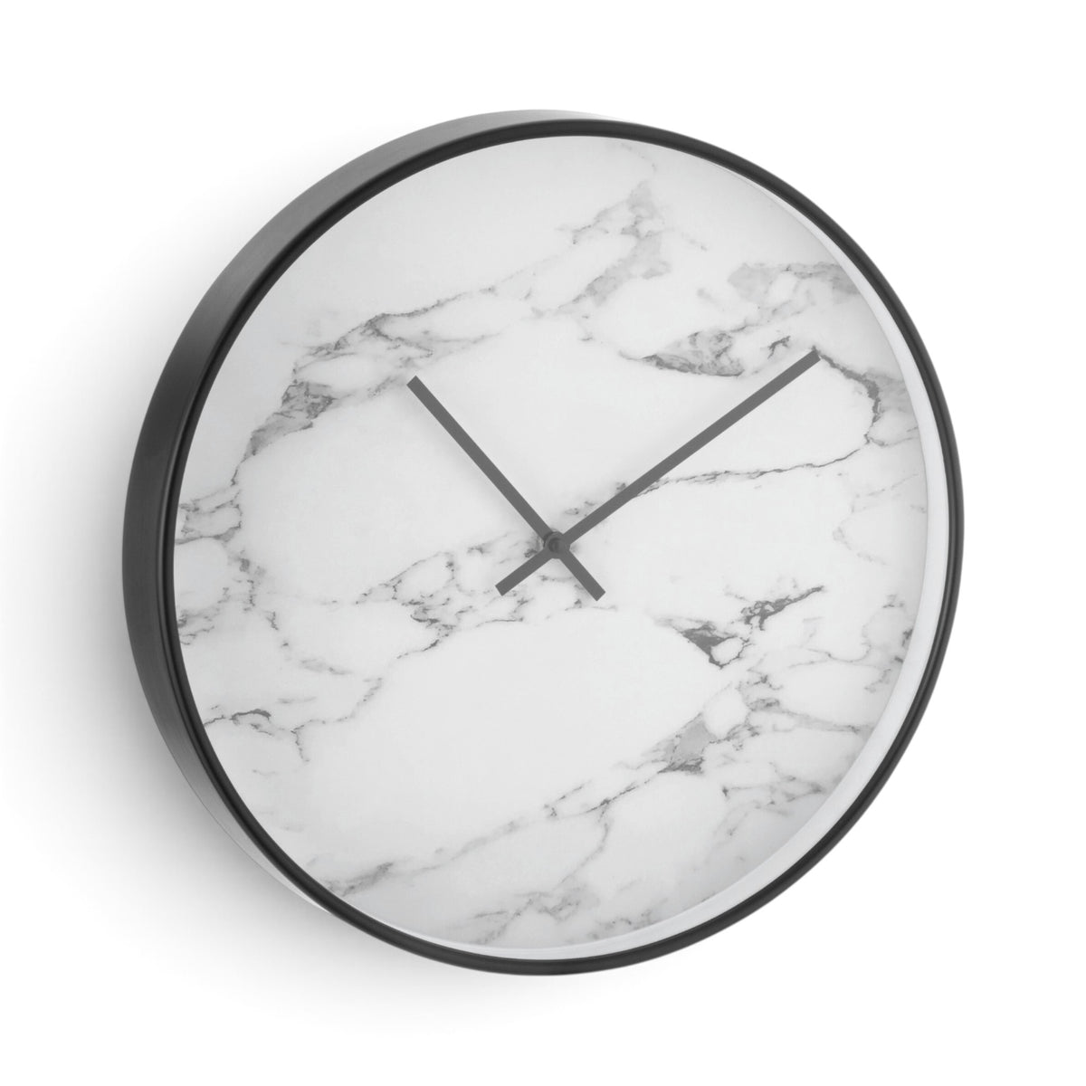 Wandklok Modern Zwart Marmer Ø 40 cm