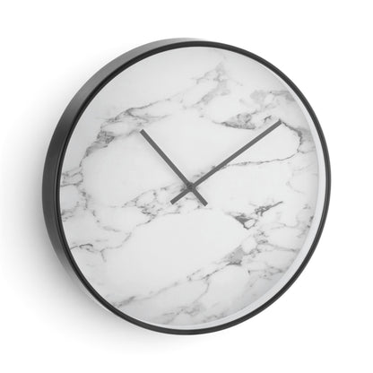 Wandklok Modern Zwart Marmer Ø 40 cm