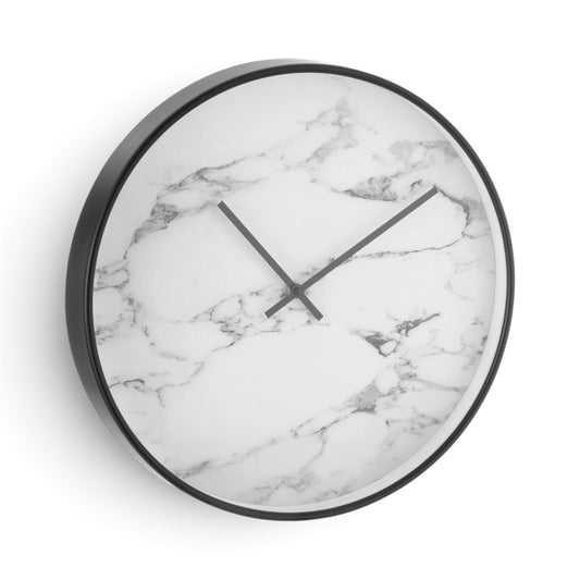 Wandklok Modern Zwart Marmer Ø 40 cm