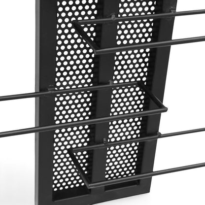 Wijnrek Muur Zwart Metaal - 8 flessen Detail