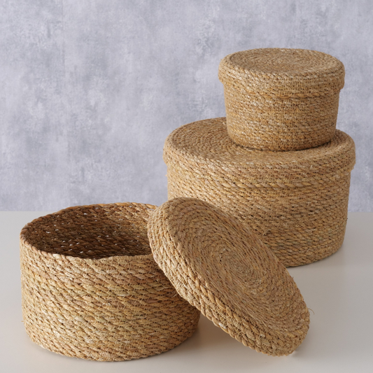 Zeegras Mand Met Deksel Sfeerfoto