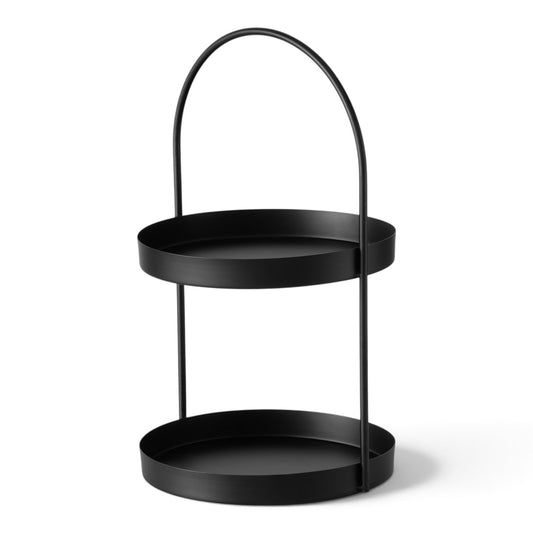 Zwarte Etagere Modern Metaal Zijaanzicht